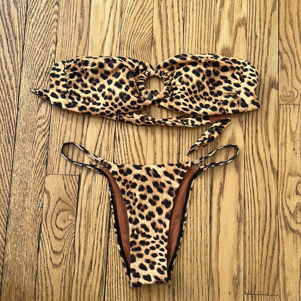 Monday Swimwear cheetah print bikini